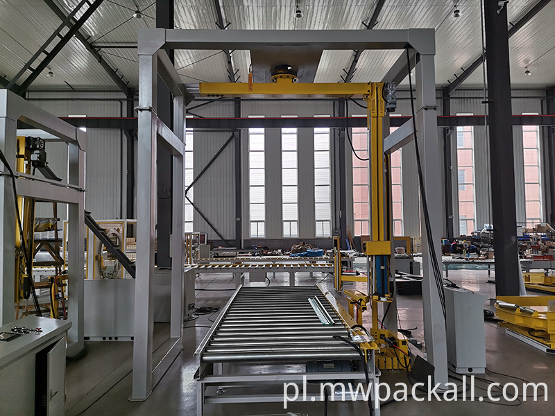 W pełni automatyczna owijarka / owijarka / automatyczna owijarka do palet z ramieniem obrotowym